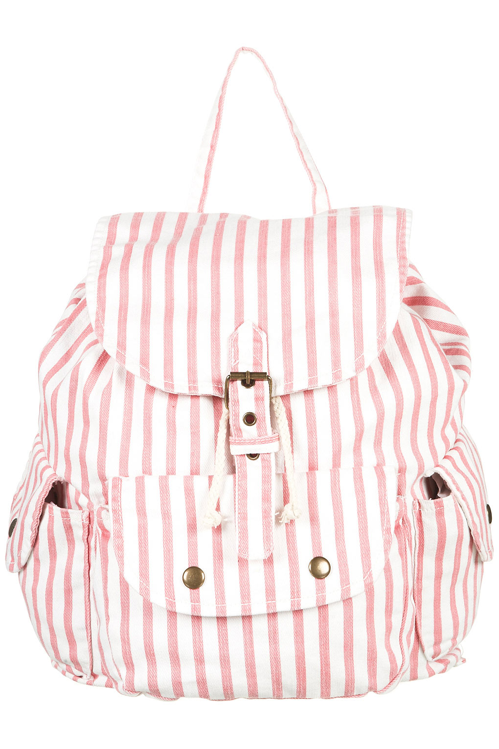 pink striped backpack