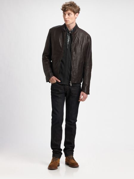 Rag & Bone Norton Leather Jacket in Brown for Men | Lyst