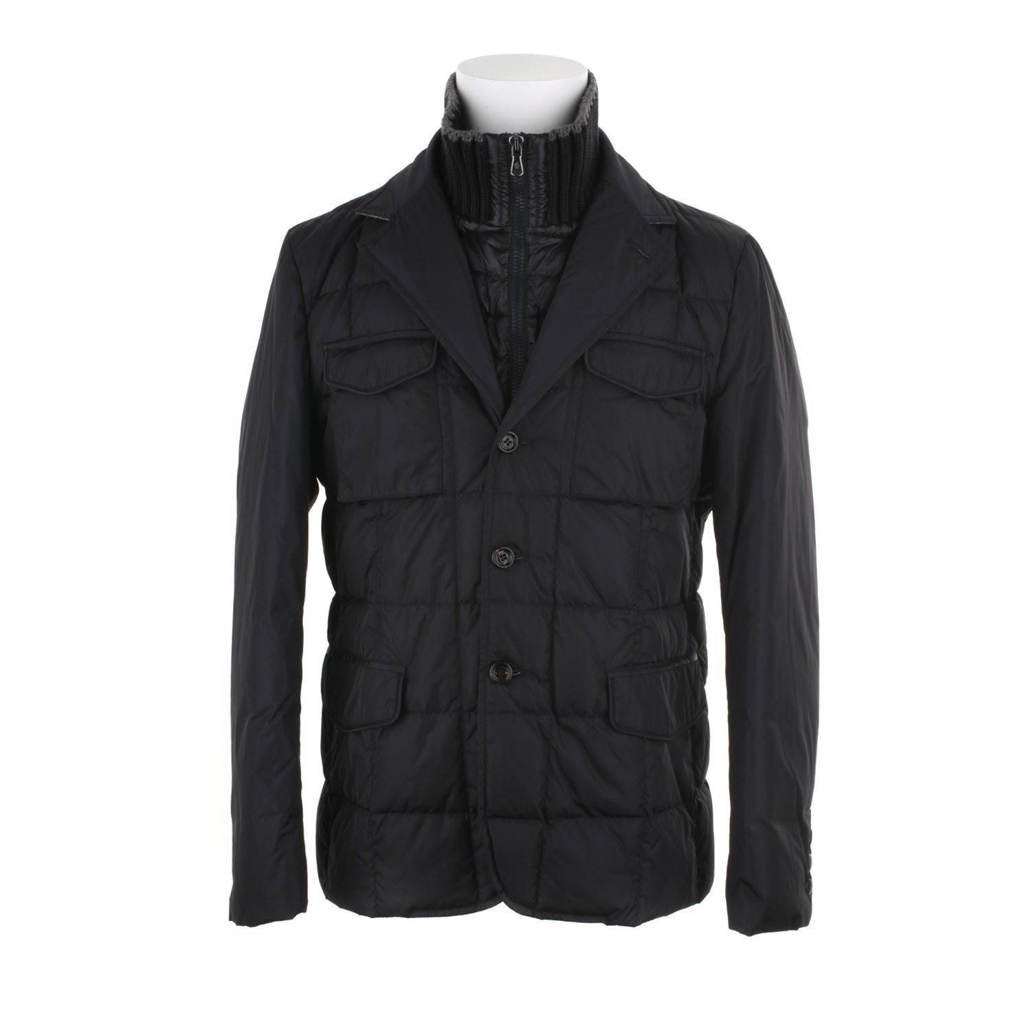 Moncler 3button Blazer Down Jacket in Navy Polyamide Fibers in Blue for ...