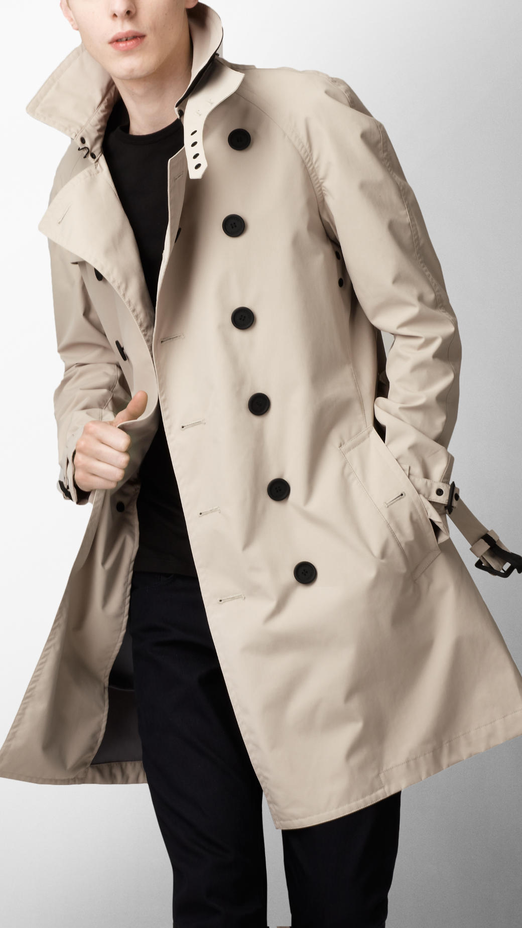 Lyst - Burberry Sport Midlength Nylon Trench Coat in Natural for Men