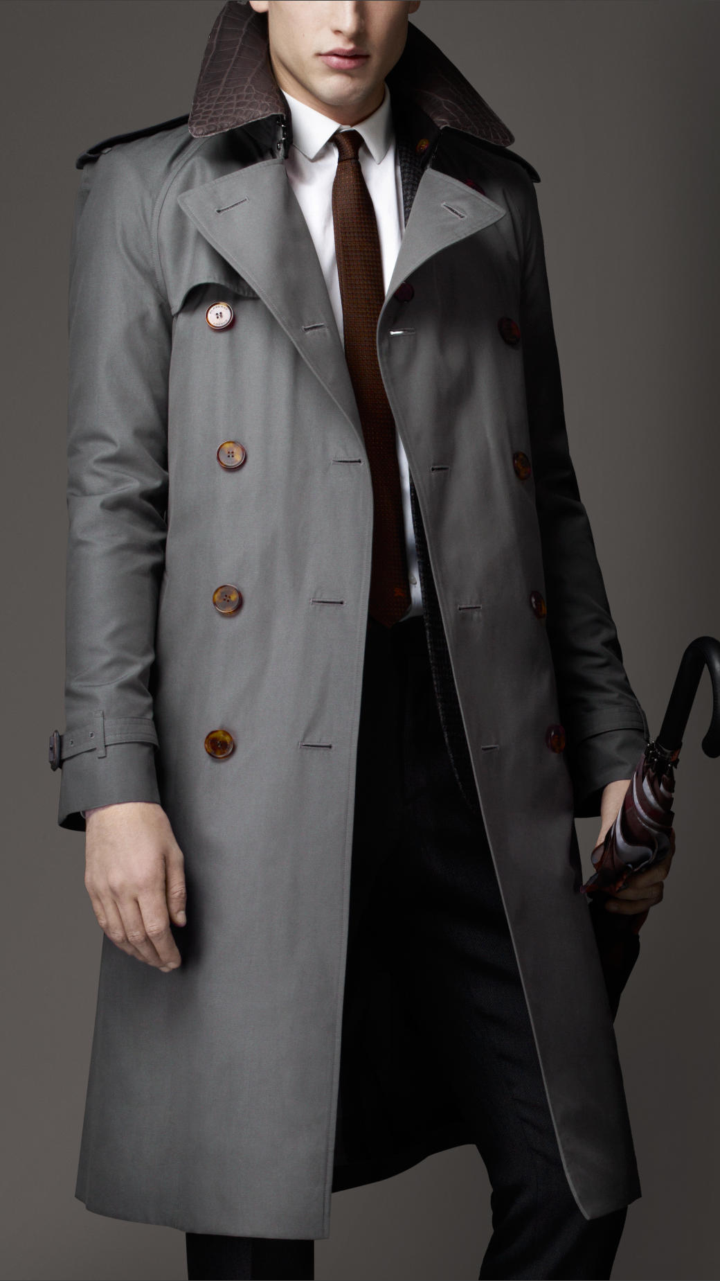 belts men's trends Lyst Burberry Long Gabardine Alligator Cotton Collar belts men's trends Lyst Burberry Long Gabardine Alligator Cotton Collar