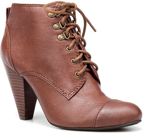Zara High Heel Ankle Boot with Laces in Brown (021) | Lyst