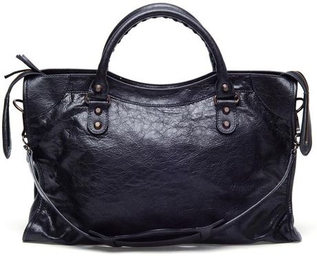 Balenciaga Classic City Leather Bag in Black | Lyst
