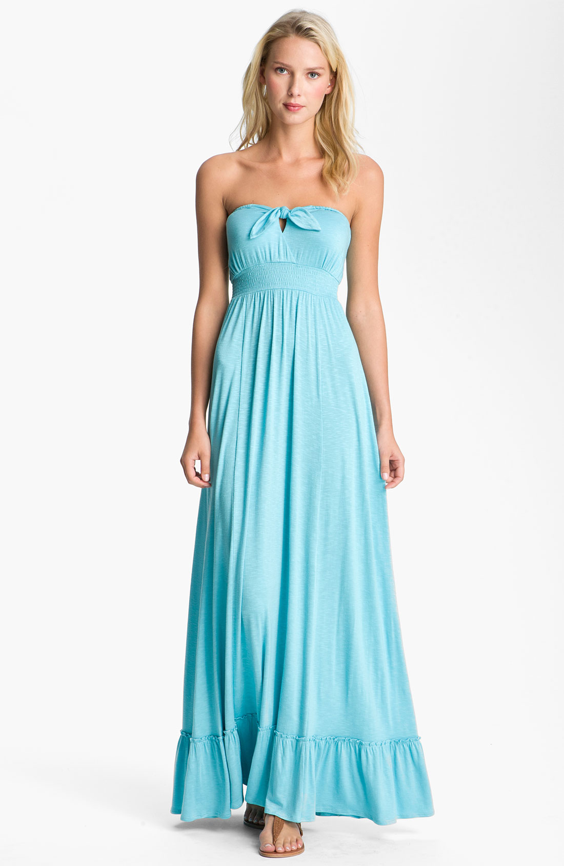 Bellatrix Strapless Maxi Dress in Blue (pool blue) | Lyst