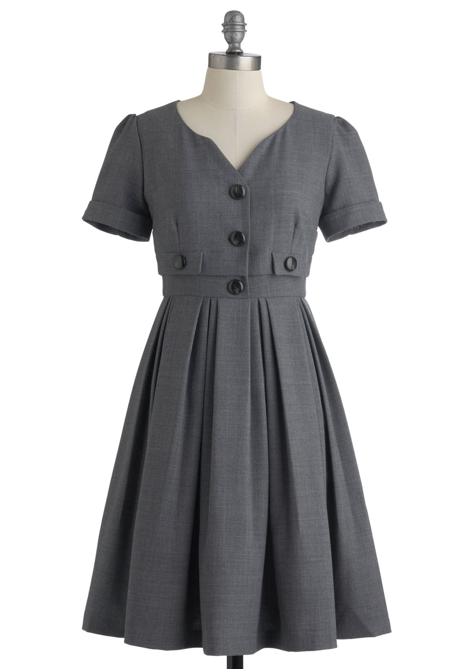 Modcloth Orla Kiely Career Girl Classic Dress in Gray (grey) | Lyst