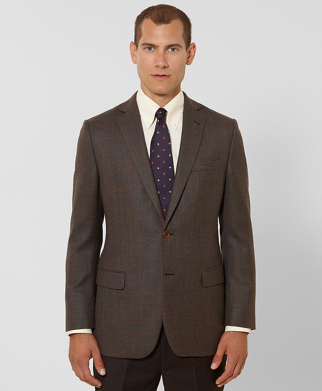 Brooks Brothers Fitzgerald Fit Plaid Sport Coat in Brown for Men | Lyst