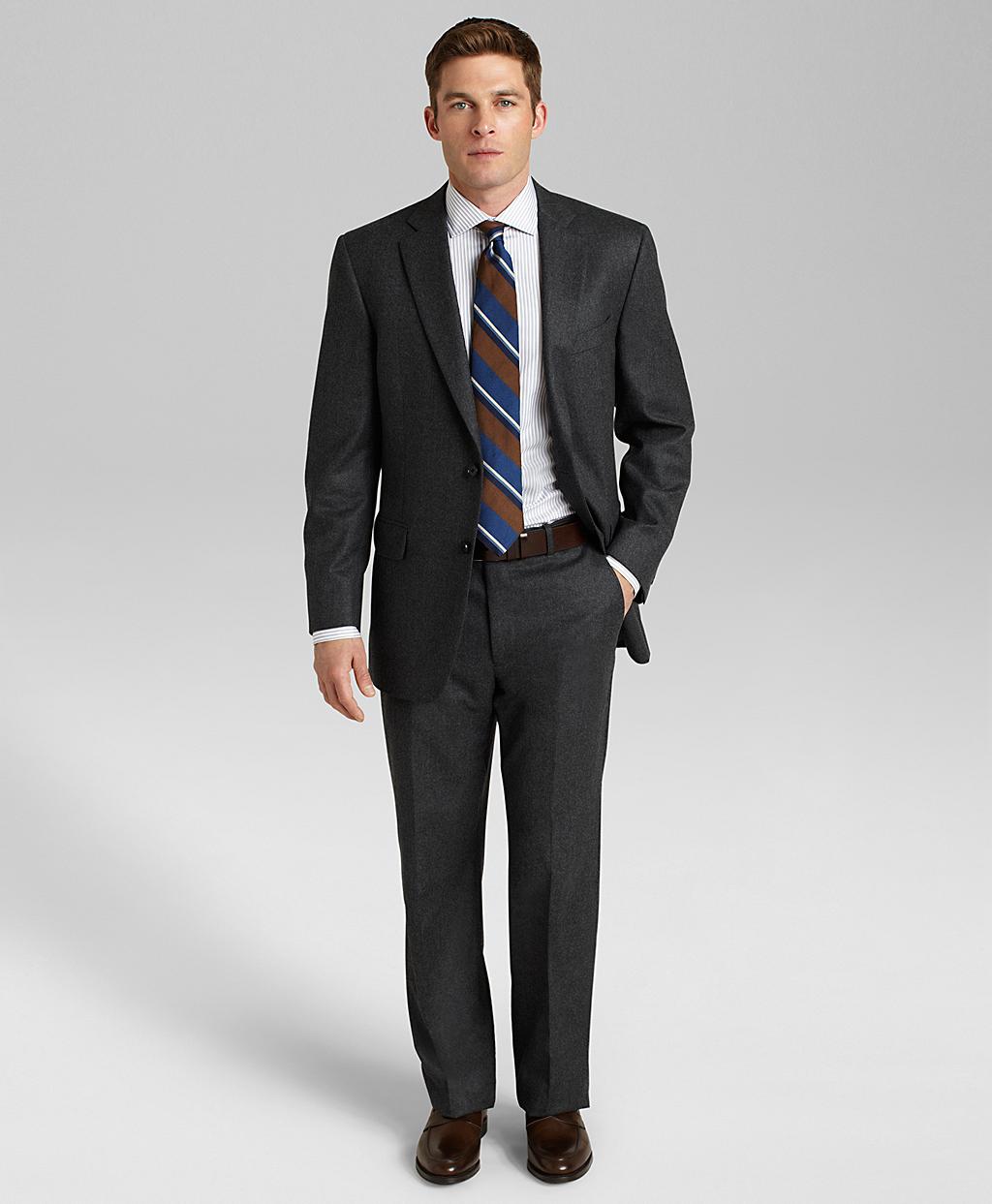 Brooks brothers Madison Flannel Suit in Gray for Men (grey) | Lyst