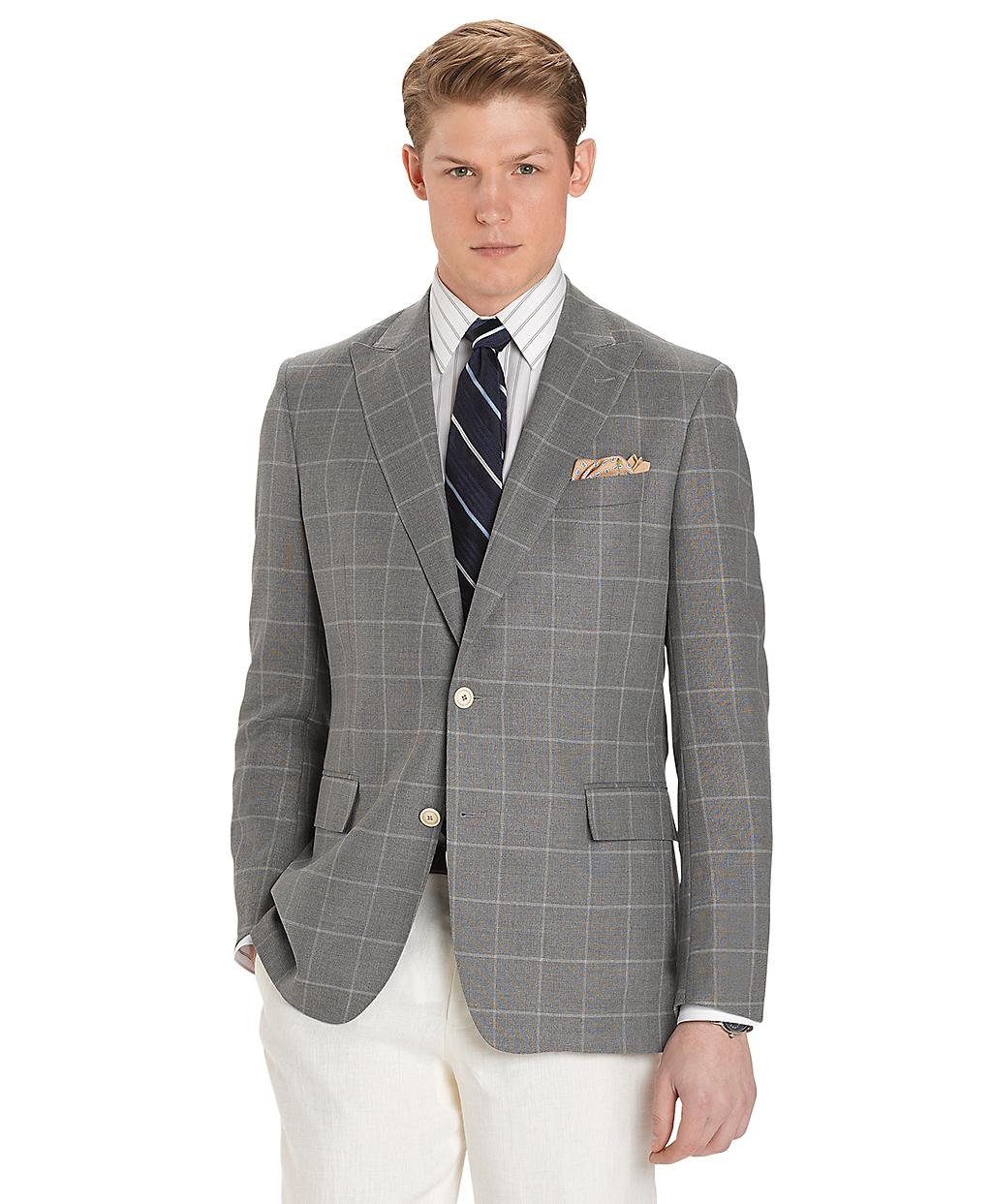 Brooks brothers Regent Fit Twobutton Windowpane Sport Coat in Gray for ...