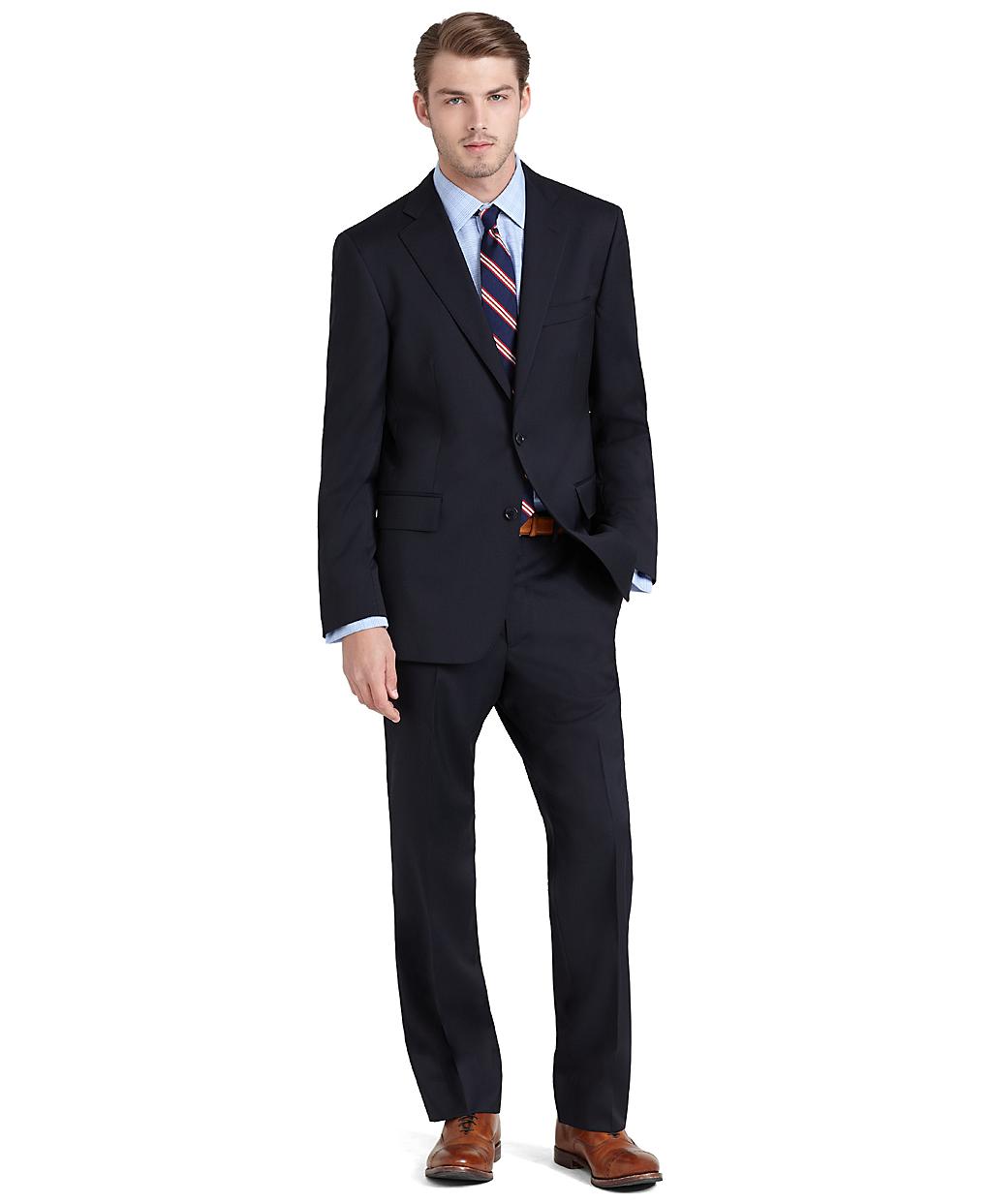 Brooks Brothers Regent Fit Solid 1818 Suit in Blue for Men (navy) | Lyst