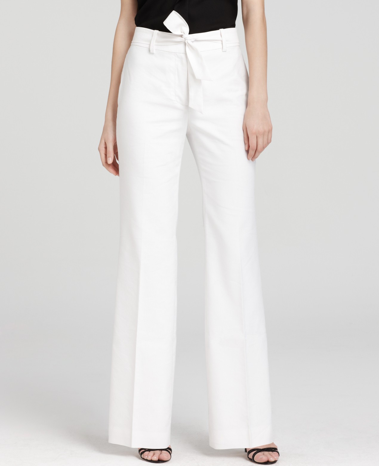 Lyst - Ann Taylor Tall Stretch Linen Twill Wide Leg Pants ...