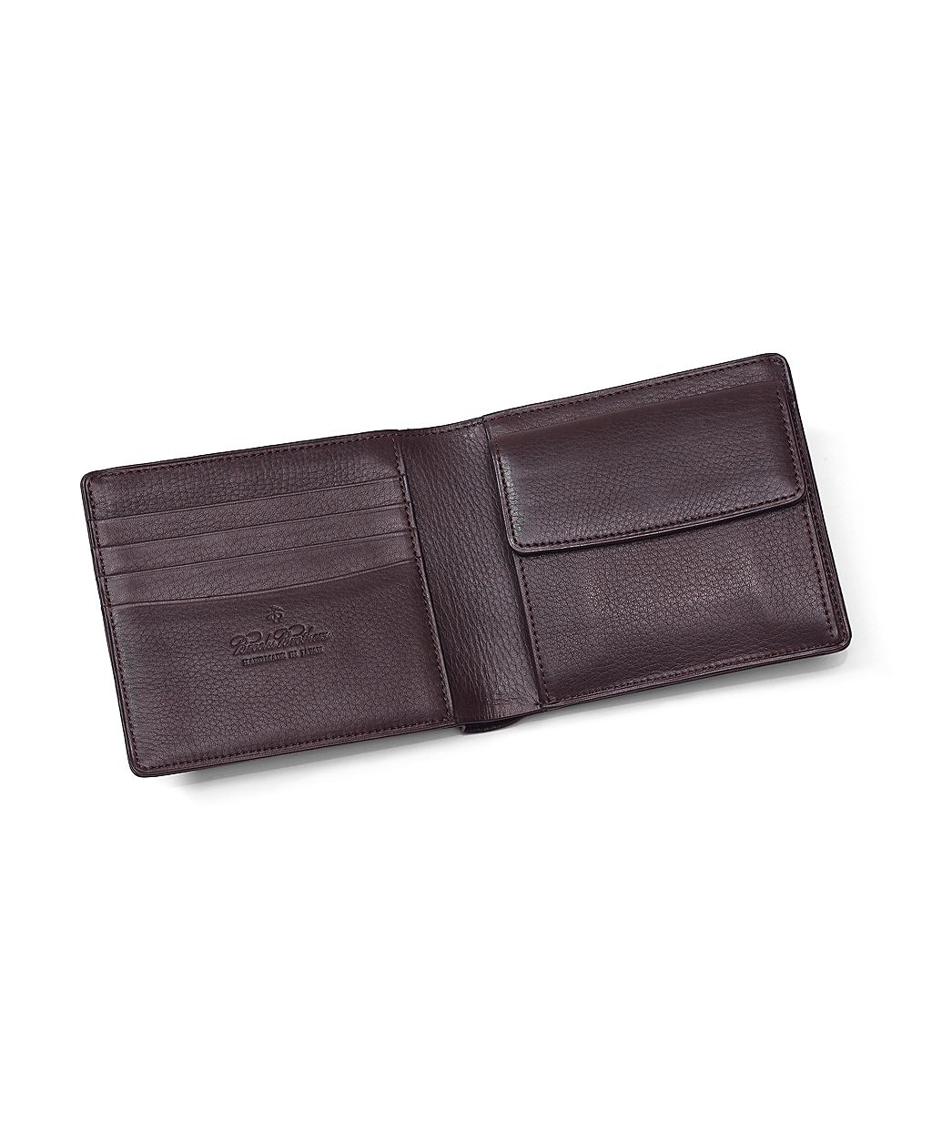 Brooks brothers Short Leather Wallet with Coin Case in Brown for Men | Lyst