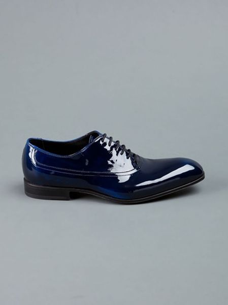 Gianni Barbato Patent Leather Shoe in Blue for Men | Lyst