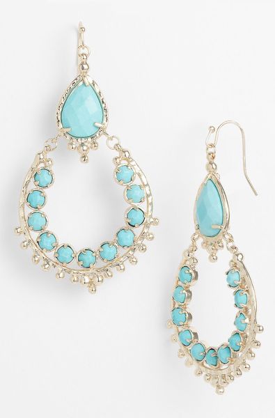 Kendra Scott Gaia Statement Earrings in Blue (turquoise) | Lyst