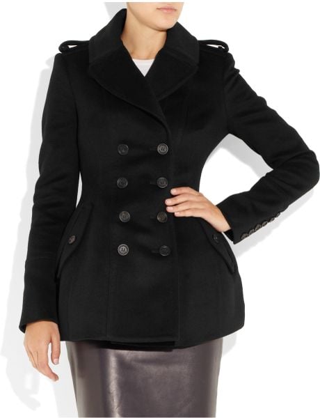 Burberry Prorsum Double breasted Wool and Cashmere blend Coat in Black ...