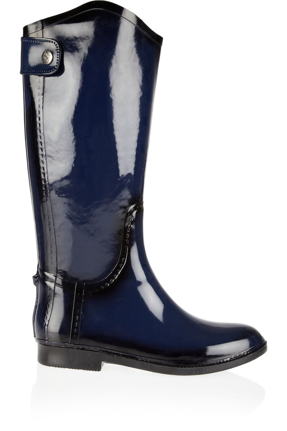Lyst - Dav Distressed Equestrian Wellington Boots in Blue