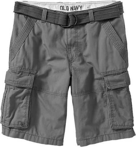 Old Navy Belted Cargo Shorts 10 3434 in Gray for Men (gray stone) | Lyst