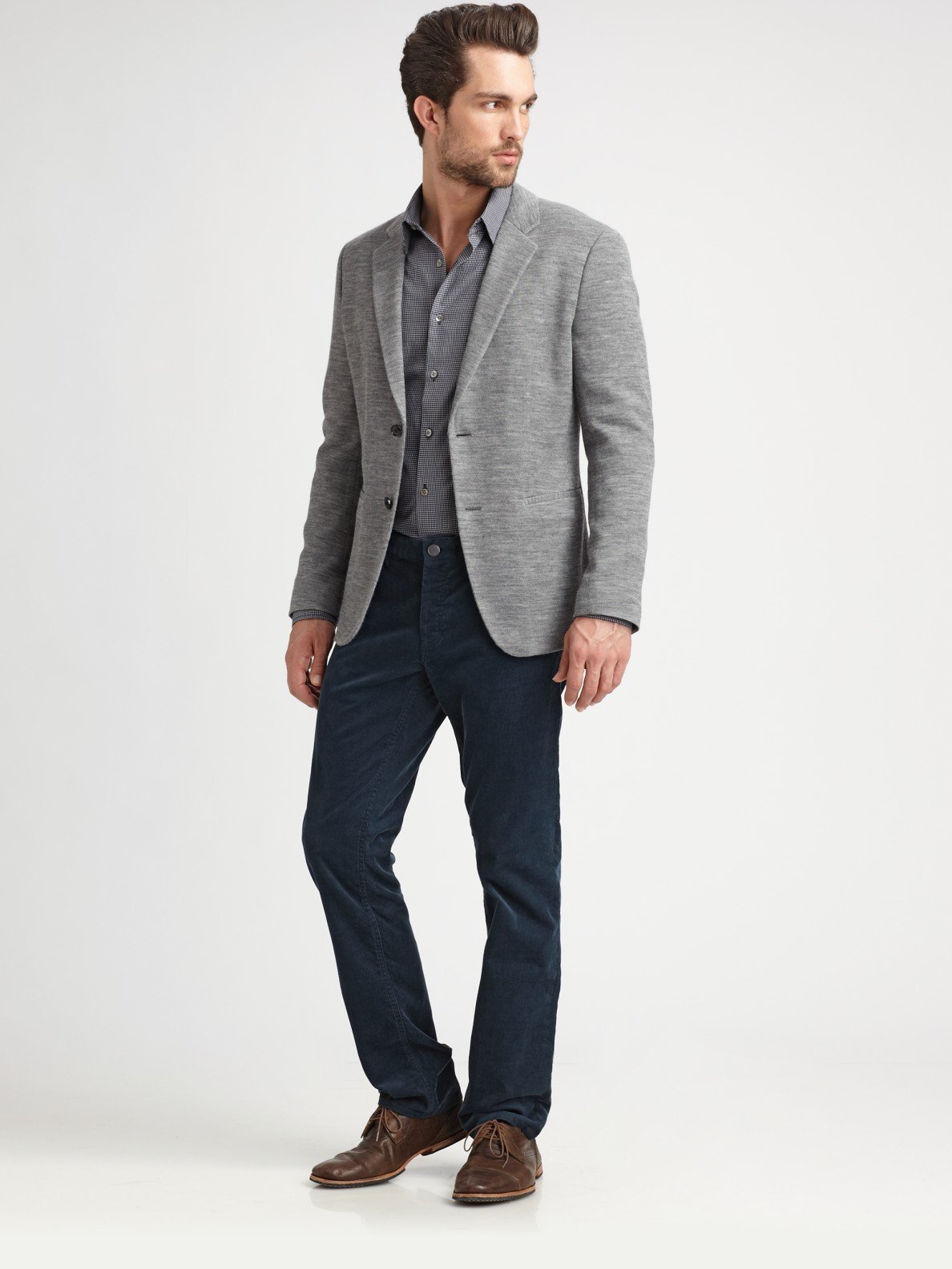 mens grey casual blazer