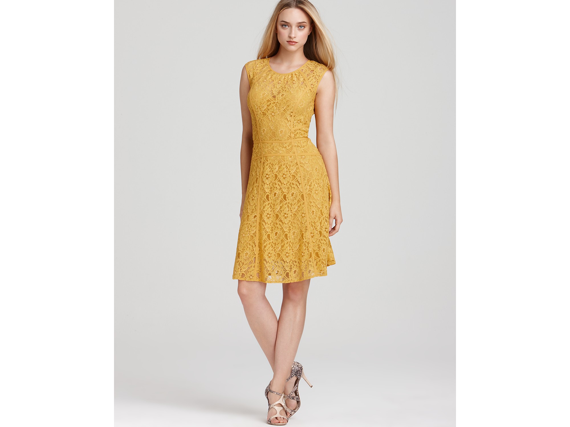 bcbg yellow dress