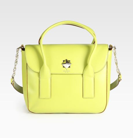 Kate Spade Florence Flap Satchel in Yellow (green) | Lyst
