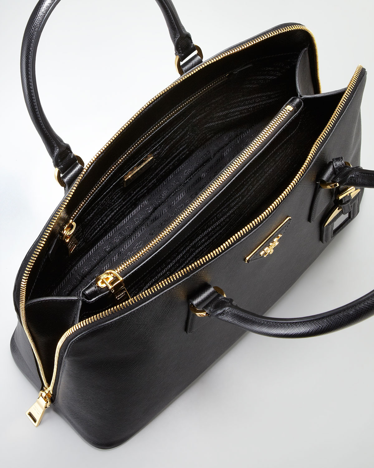 Lyst - Prada Satchel Bag in Black