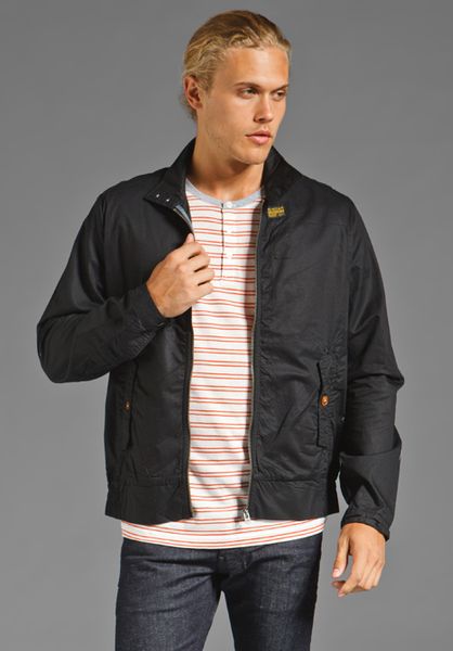 G-star Raw Fleet Harrington Jacket in Black for Men | Lyst