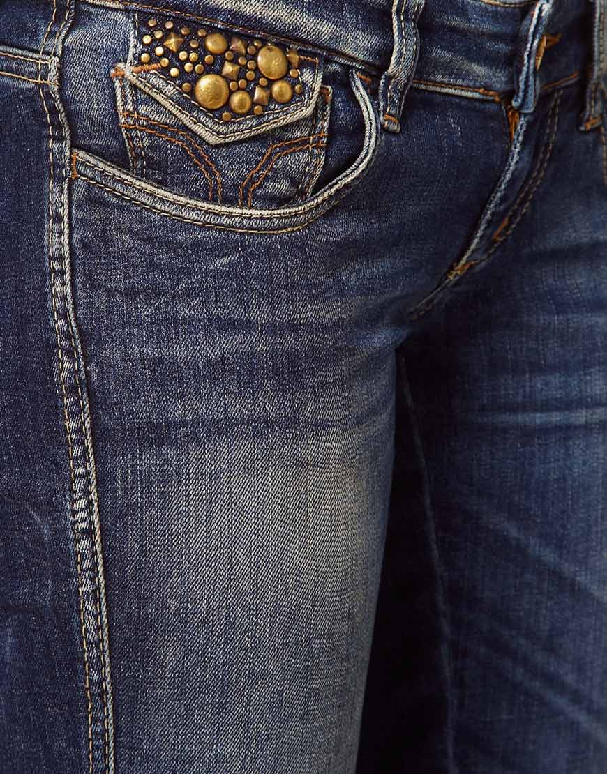 Miss Sixty Shock Shoecut Skinny Jeans in Blue - Lyst