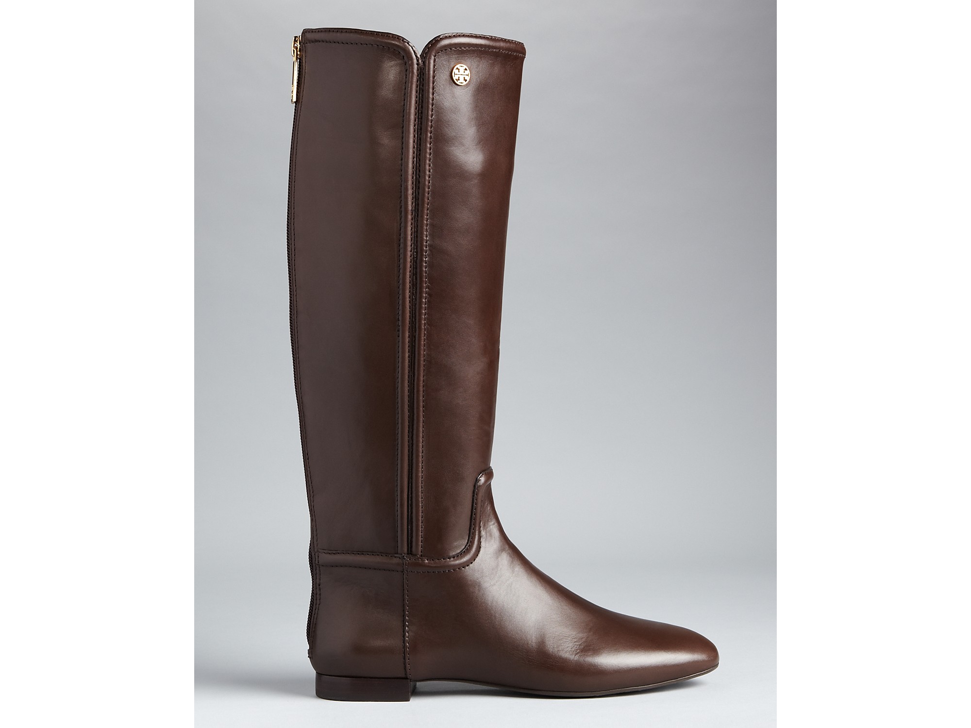 tory burch riding boots brown