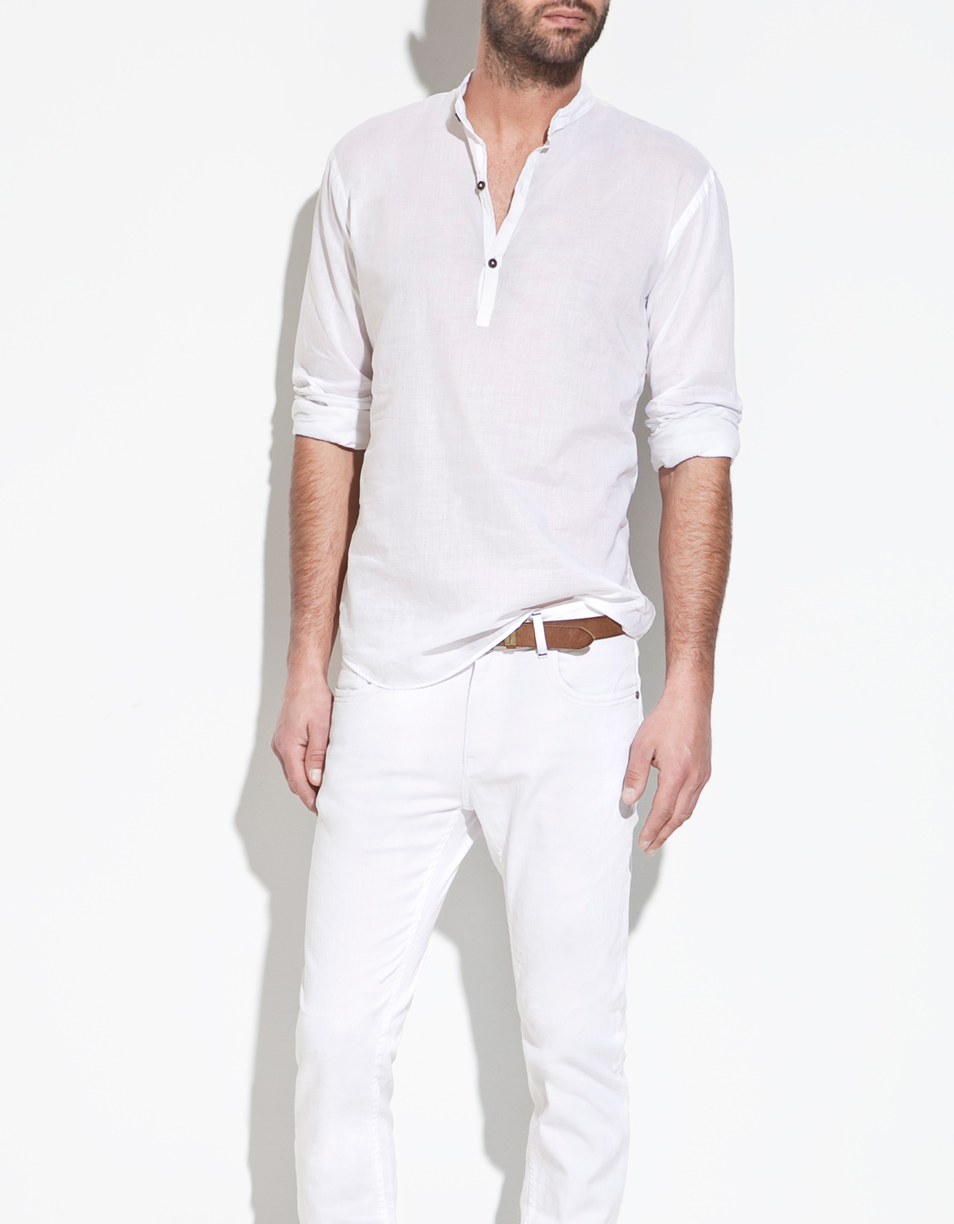 Zara Voile Shirt in White for Men | Lyst