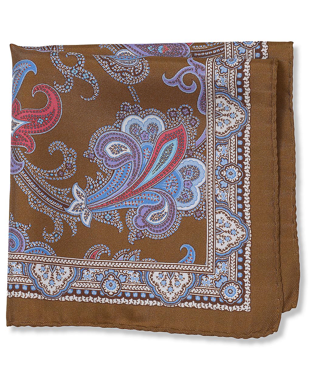 Lyst Brooks Brothers Paisley Pocket Square in Brown for Men