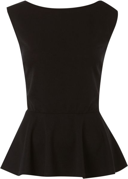 Therapy Peplum Top in Black | Lyst