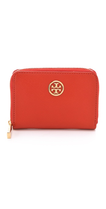 Lyst - Tory Burch Robinson Zip Coin Case in Red