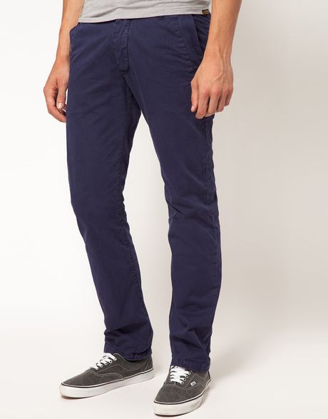 G Star Correct Line Chinos Correct Line New Bronson Tapered in Blue for ...