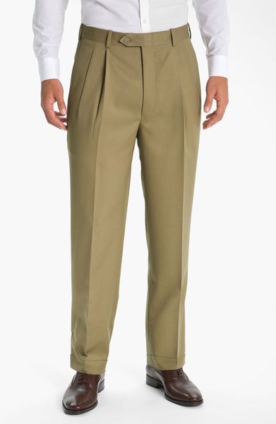 Jb Britches Pre-hemmed Pleated Trousers in Beige for Men (tan) | Lyst