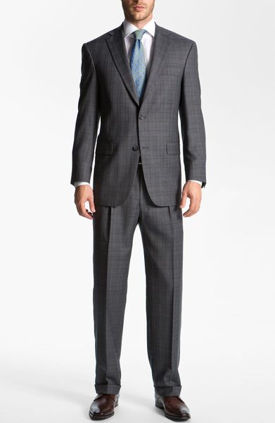 Hart Schaffner Marx Plaid Suit in Gray for Men (grey plaid) | Lyst