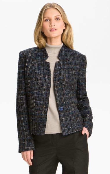 Louben Tweed Jacket in Black (blue) | Lyst