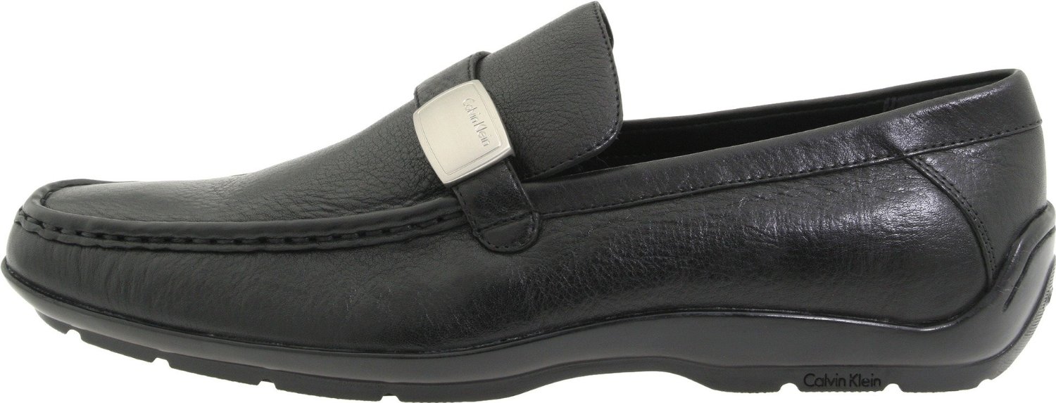 Calvin klein Heron Strap Slip On Loafers in Black for Men (brown) | Lyst