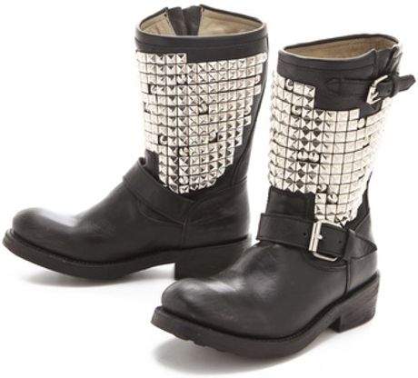 Ash Trash Engineer Boots with Studs in Black | Lyst