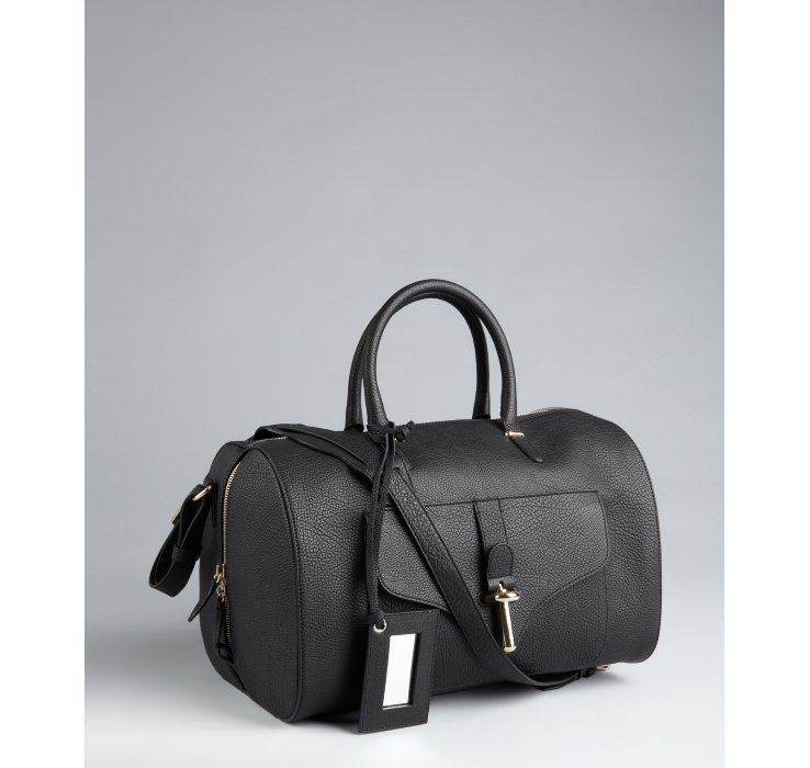 Lyst Balenciaga Black Leather Barrel Satchel In Gallery