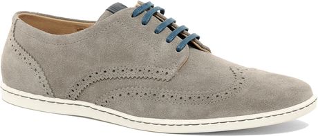 Fred Perry Jacobs Suede Brogue Shoes in Gray for Men (grey) | Lyst
