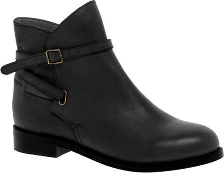 Asos Asos Altitude Leather Jodhpur Ankle Boots in Black | Lyst