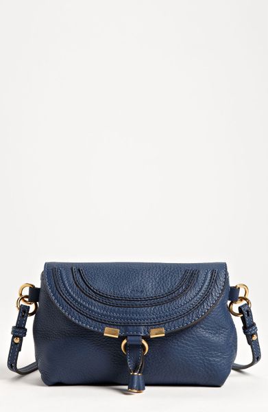 Chloé Marcie Calfskin Leather Crossbody Bag in Blue (royal) | Lyst