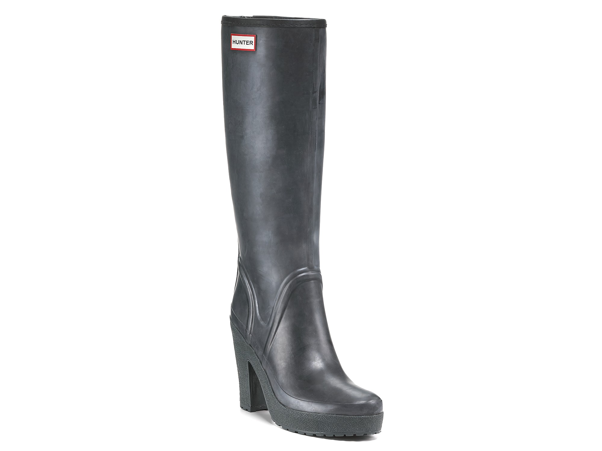 high heel rain boots hunter