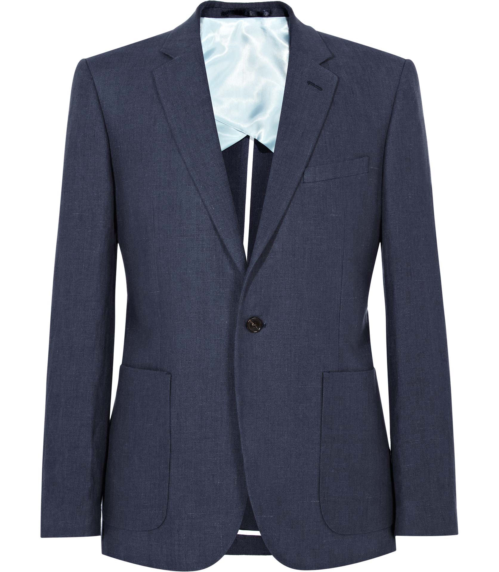 Reiss Linen Summer Double Breasted Blazer in Blue for Men | Lyst