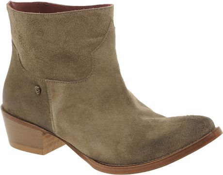 Zadig & Voltaire Zadig and Voltaire Beige Midory Western Ankle Boots in ...
