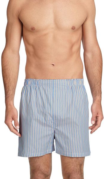 Brooks Brothers Traditional Fit Bar Stripe Boxers in Blue for Men (blue ...