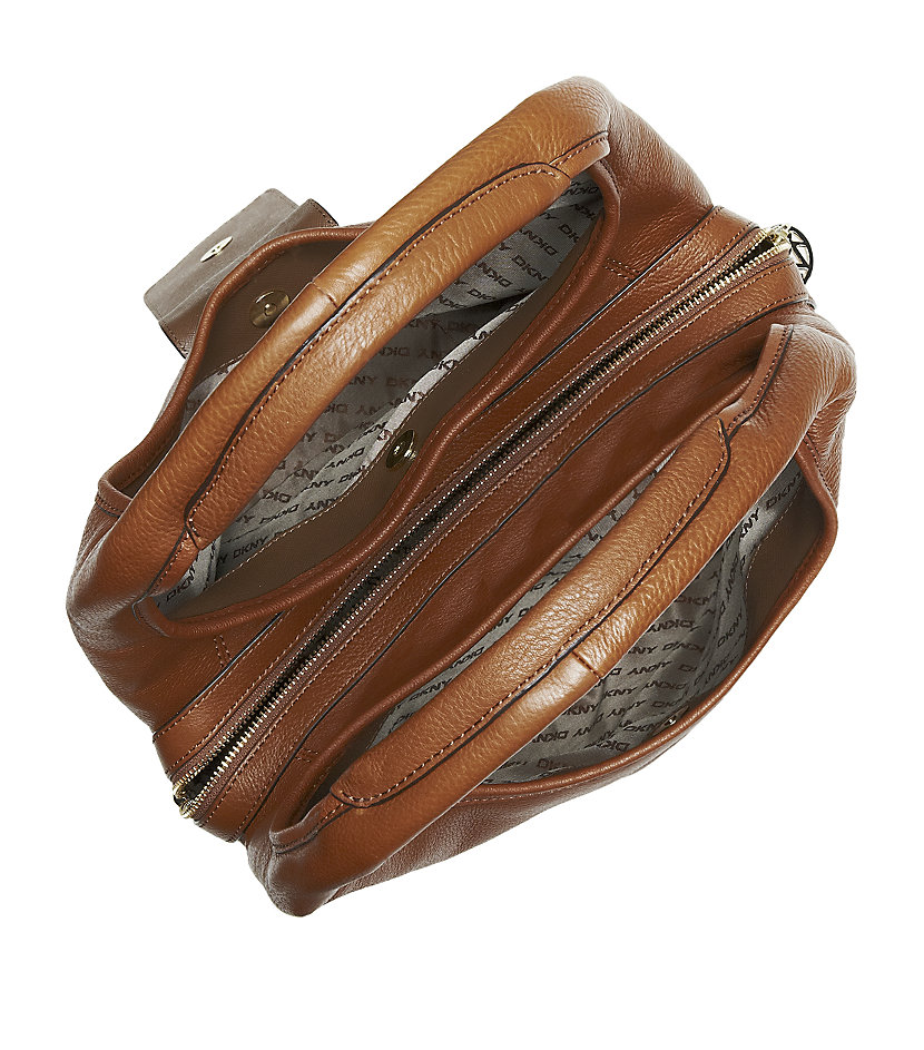 Dkny Heritage Vintage Leather Hobo Bag in Brown | Lyst
