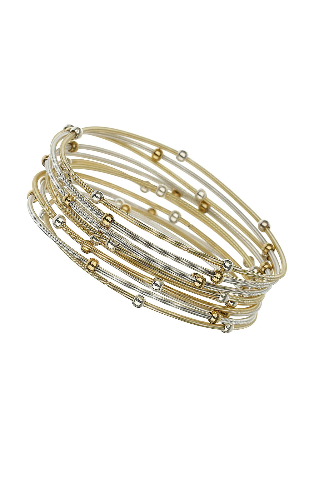Lyst Top Metal Spring Bracelet Pack In Metallic Gallery