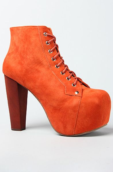 Jeffrey Campbell The Lita Shoe in Orange Suede in Orange | Lyst
