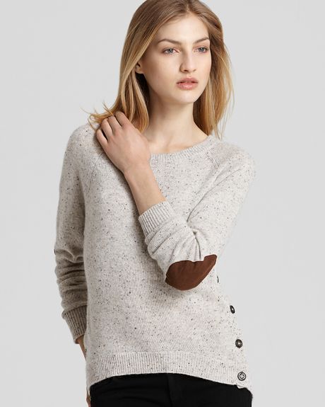 Ash Quotation Autumn Cashmere Sweater High Low with Side Buttons in ...