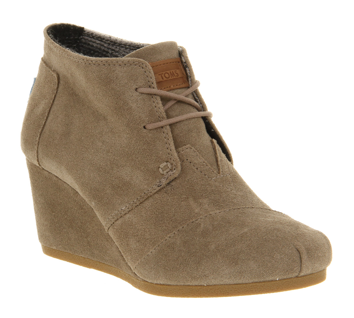 Toms Desert Wedge Taupe in Gray | Lyst